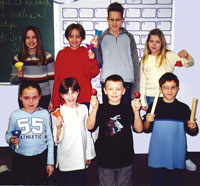 Students ringing bells