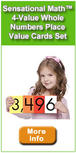 Sensational Math 4-Value Whole Numbers Place Value Cards Set