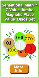 Sensational Math 7-Value Jumbo Magnetic Place Value Demonstration Discs Set Sensational Math 7-Value Jumbo Magnetic Place Value Demonstration Discs Set