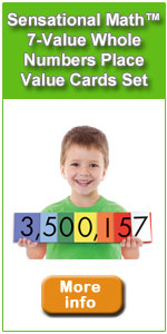 Sensational Math 7-Value Whole Numbers Place Value Cards Set Sensational Math 7-Value Whole Numbers Place Value Cards Set
