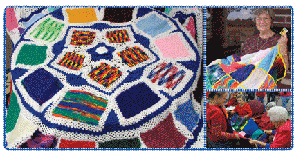 Afghan and people with afghans