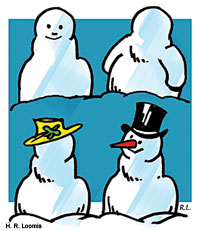 Four snowman