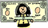 Cartoon dollar bill