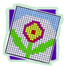 Cross stitch flower