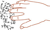 A Hand Reading Braille